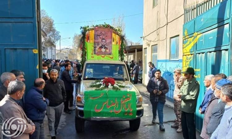 تشييع جثمان الشهيد ميلاد حيدري بمدينة قروة في كردستان