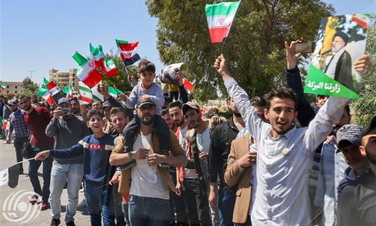 استقبال شعبي حافل للرئيس الايراني في دمشق