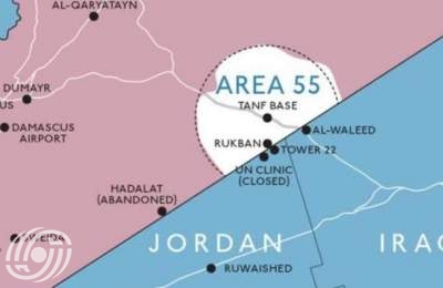 خريطة للقواعد الامريكية العسكرية على الحدود السورية - الاردنية