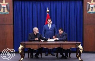 لاريجاني والأعرجي يوقعان مذكرة تفاهم أمنية برعاية رئيس الوزراء العراقي