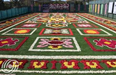 انشاء اكبر سجادة زهور في الشرق الاوسط