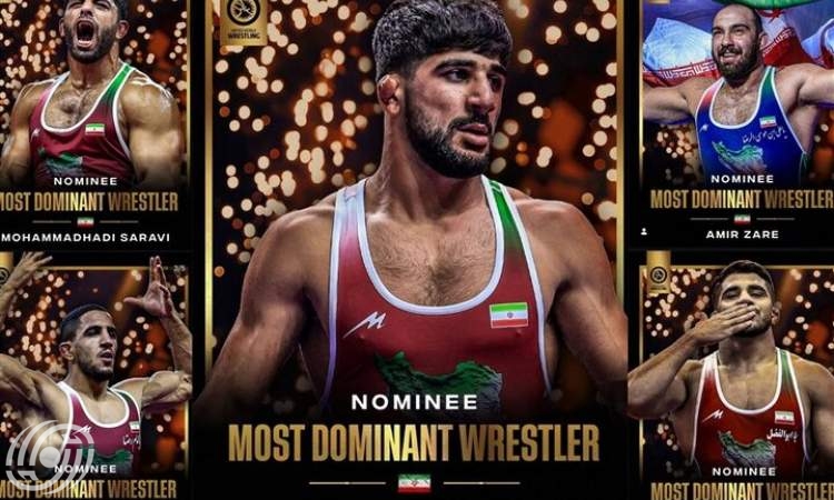 5 مصارعین إيرانيين بين المرشحين لأفضل مصارعي العالم لعام 2025